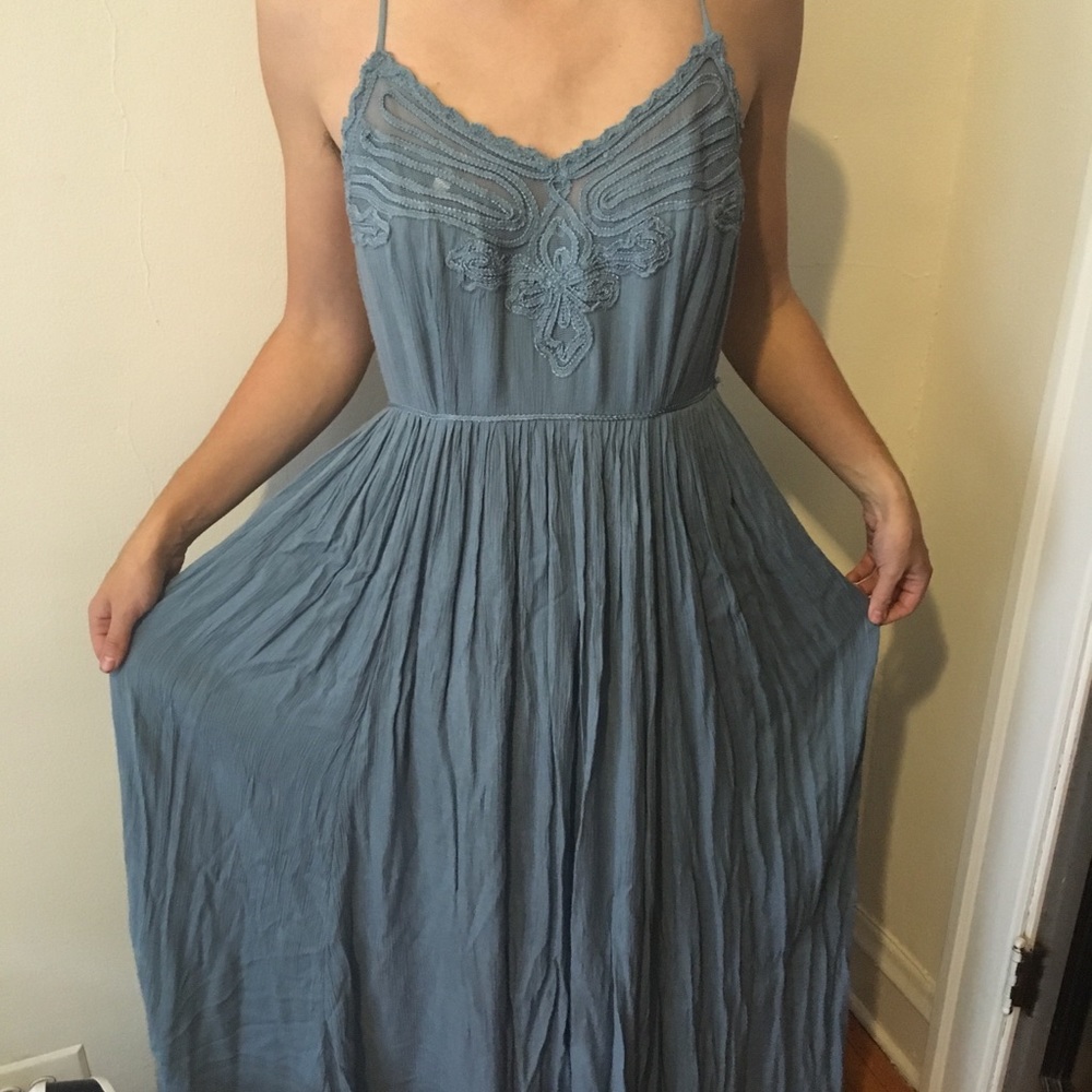 Kimchi Blue Urban Outfitters Lace Gauze Maxi Dress